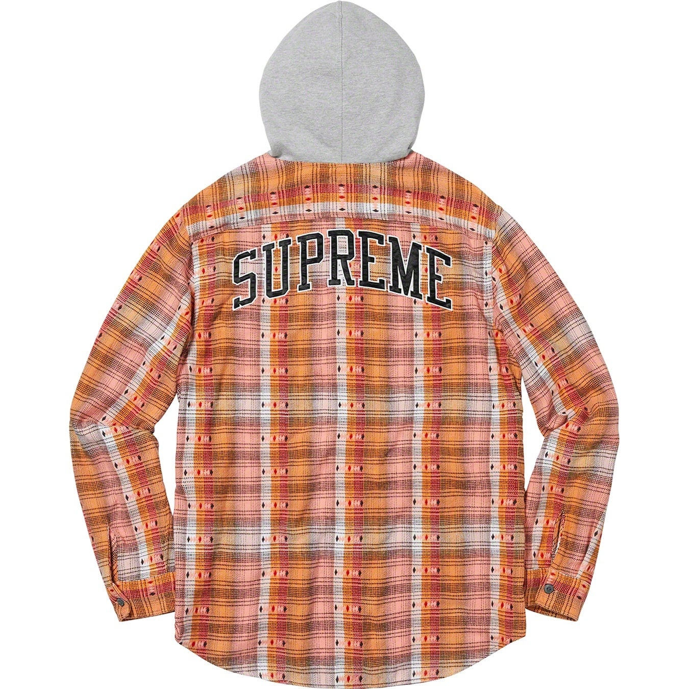 Hooded Jacquard Flannel Shirt view 4